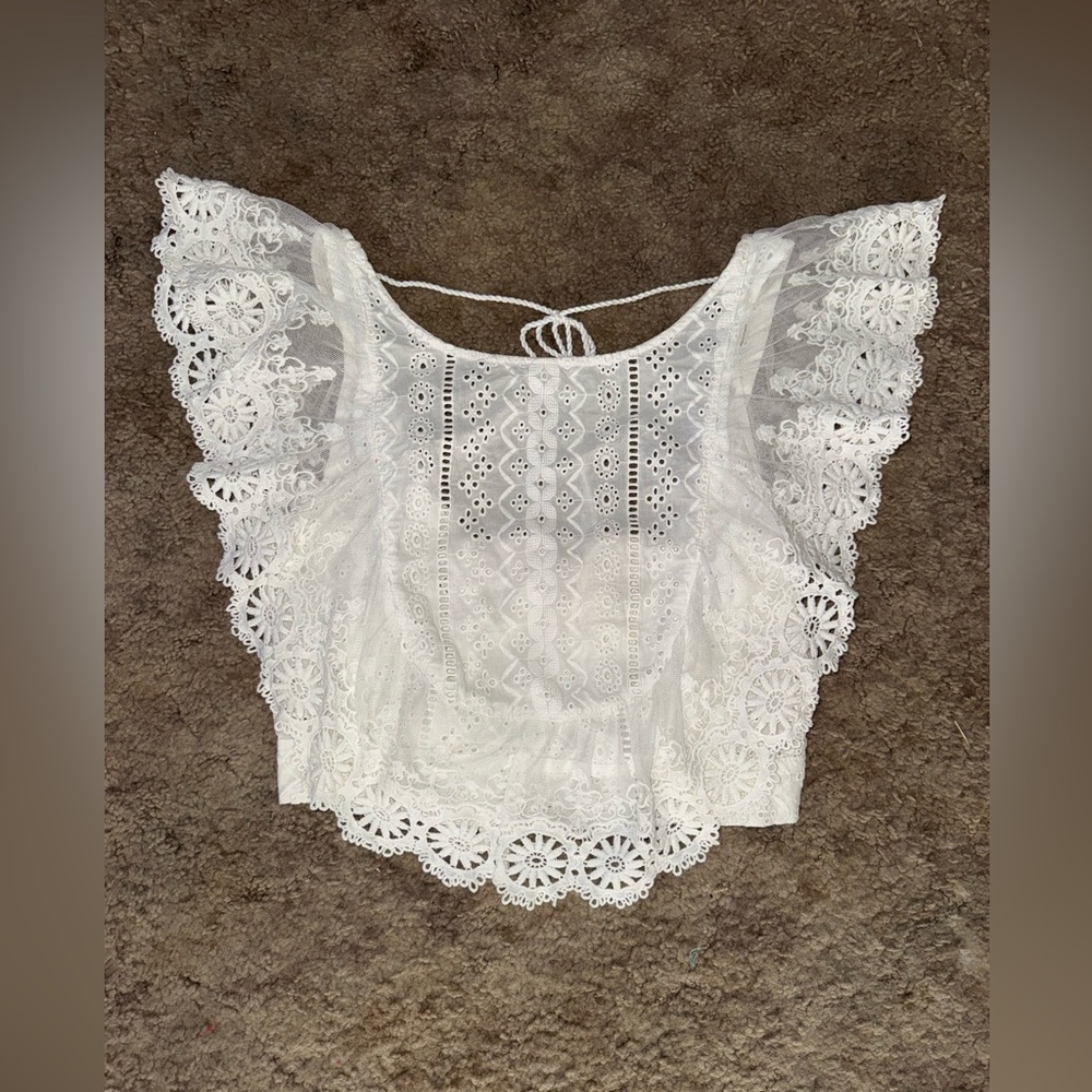Free People The Real Love Eyelet Top
